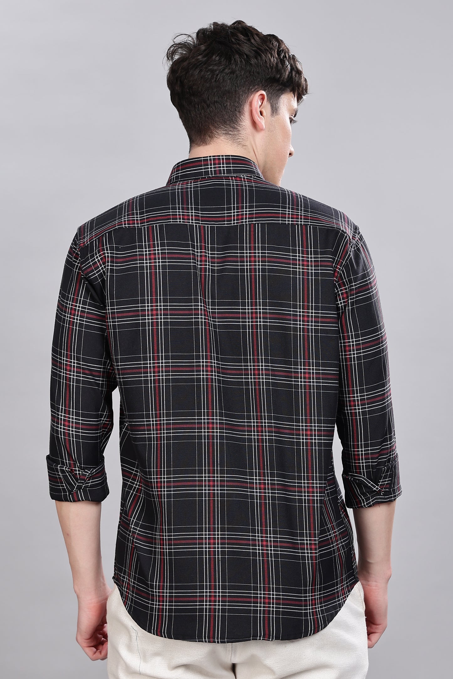 Black Checks Full Sleeves Shirt