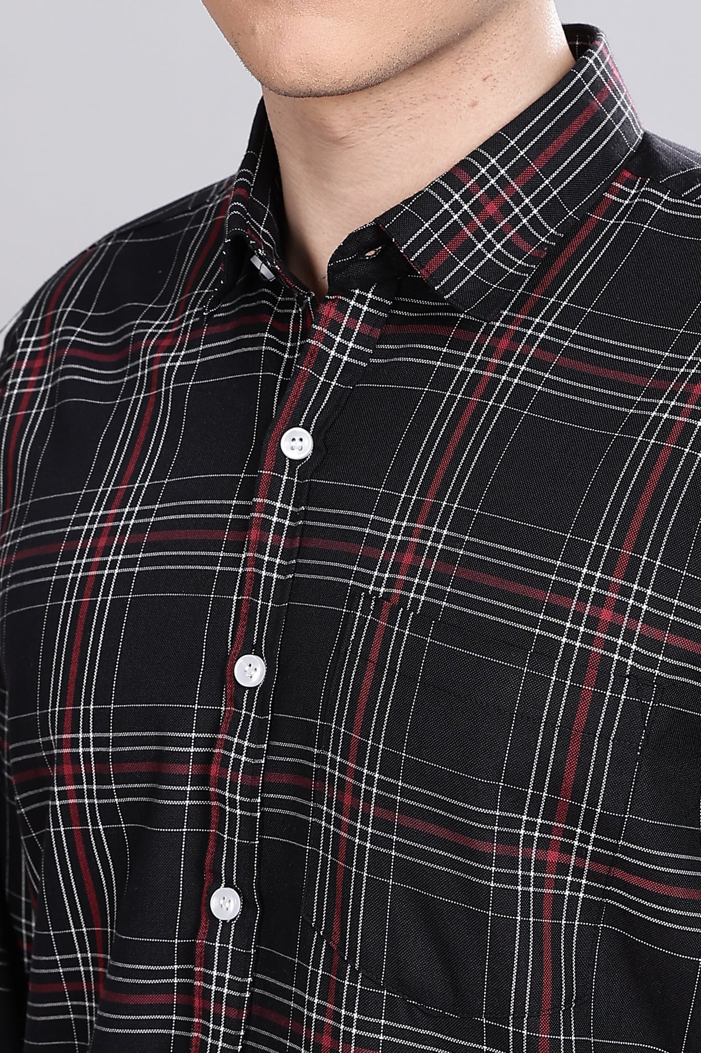 Black Checks Full Sleeves Shirt