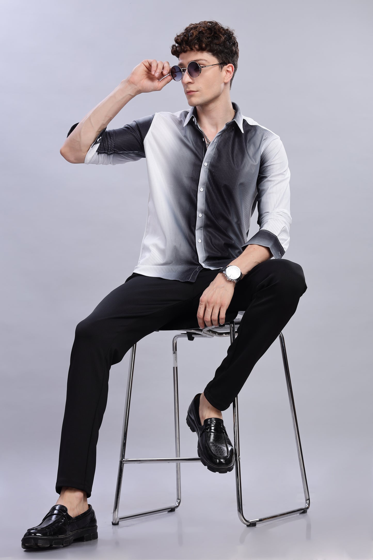 Black Shadow White Shirt