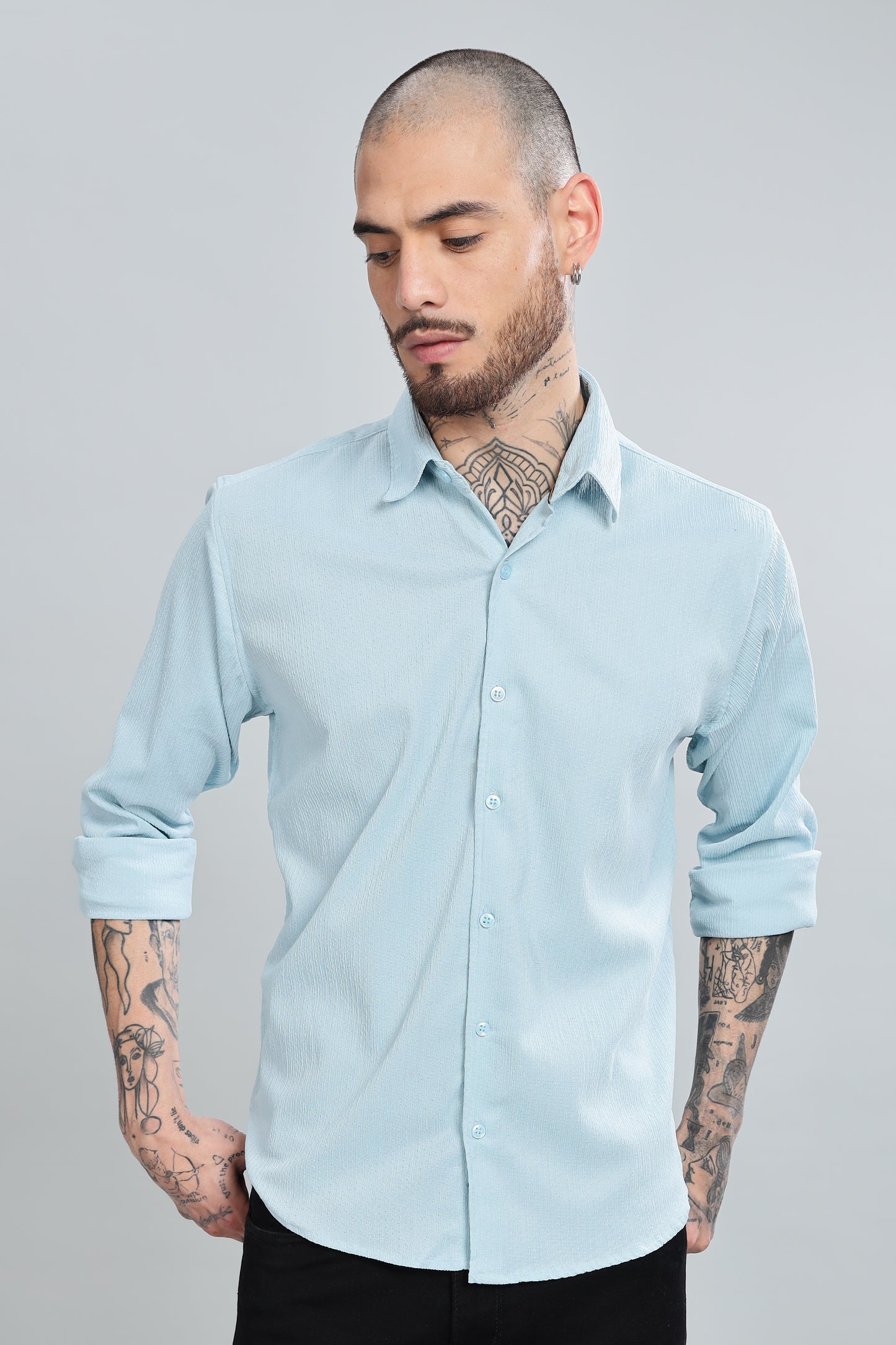 Sky Blue Full Sleeves Shirt