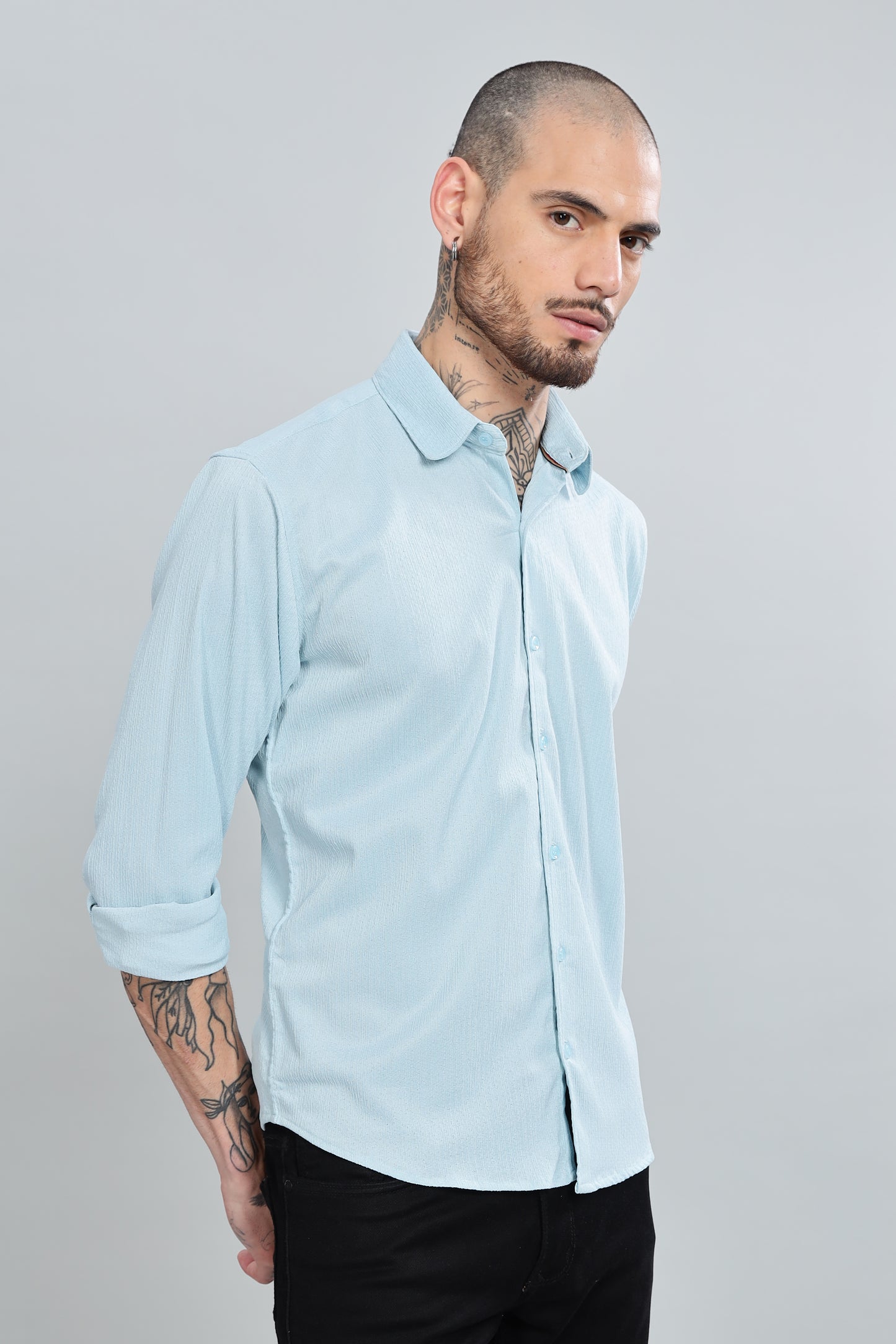 Sky Blue Full Sleeves Shirt