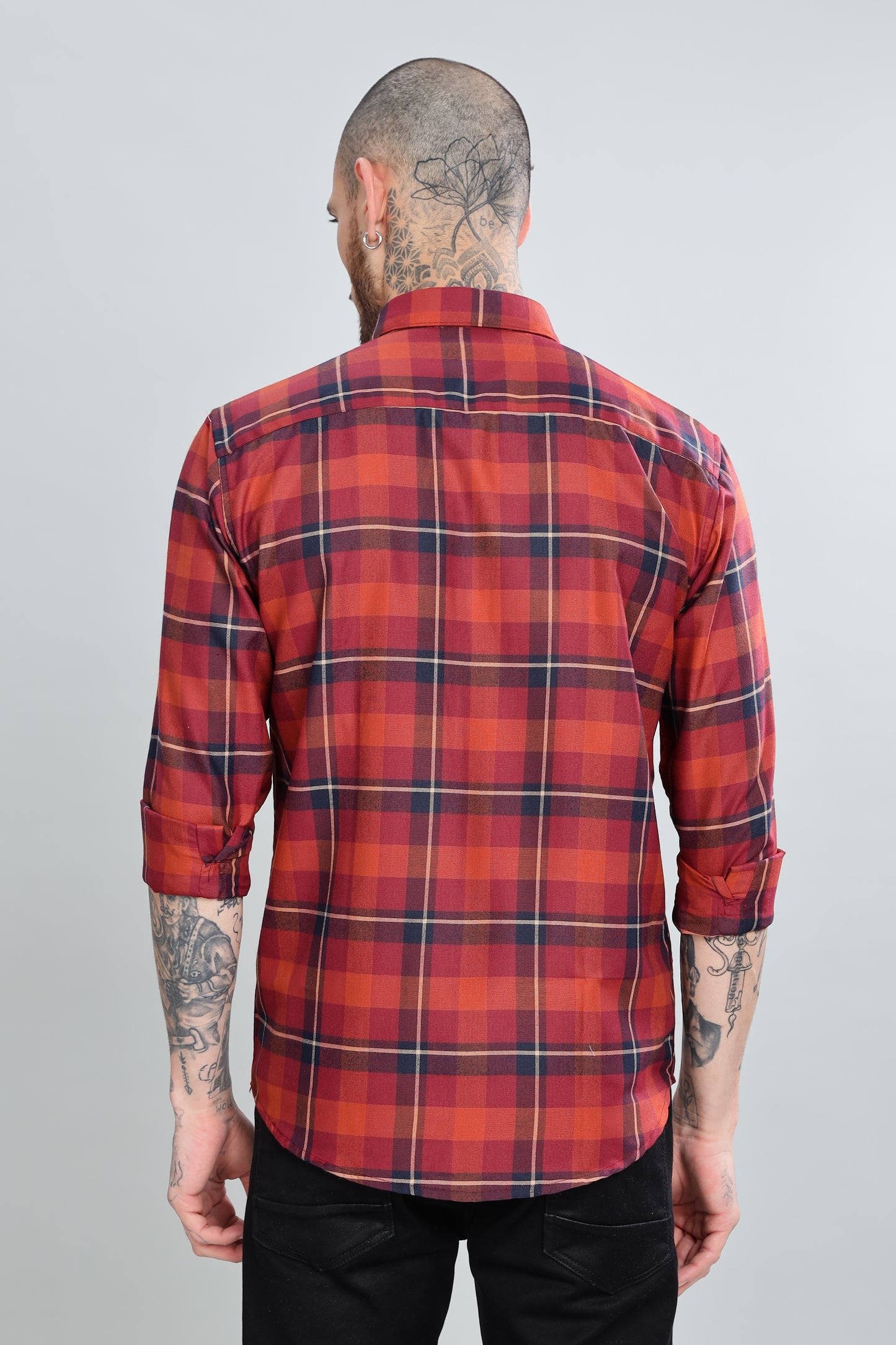 Red Checks Full Sleeves Shirt