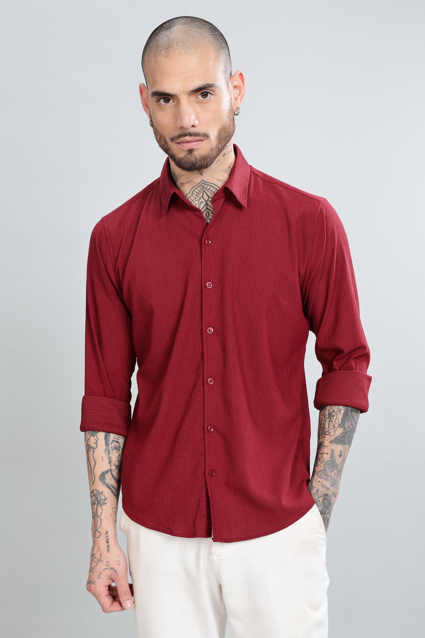 Maroon Full Sleeves Shirt