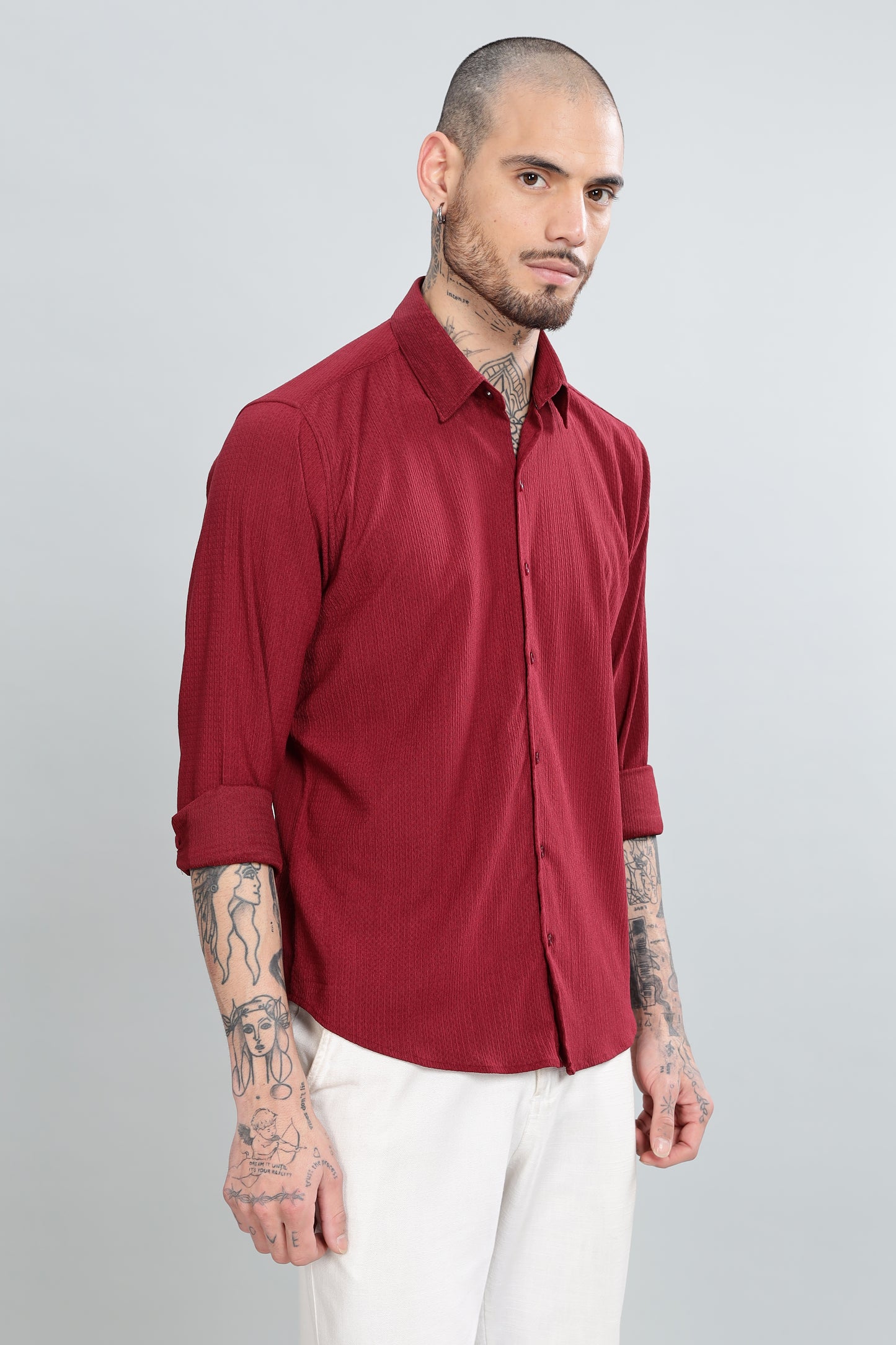 Maroon Full Sleeves Shirt