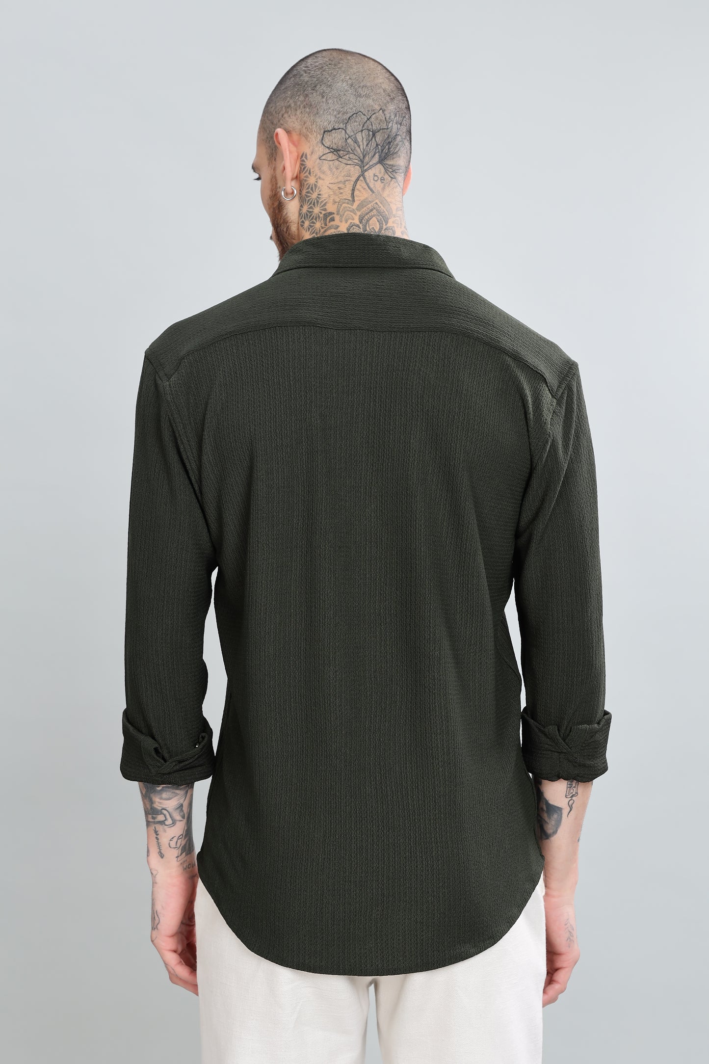 Olive Green Full sleeves shirts