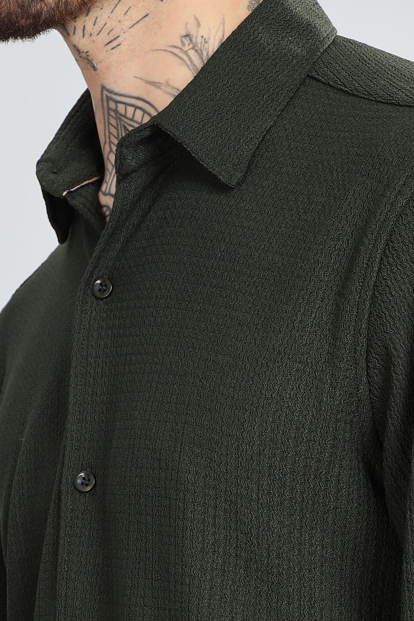 Olive Green Full sleeves shirts