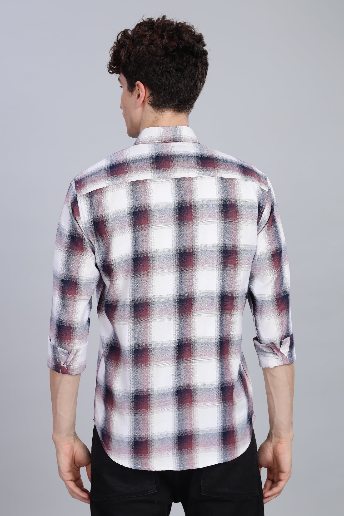 Redish Moss Cotton Streetwear Flannel Checks