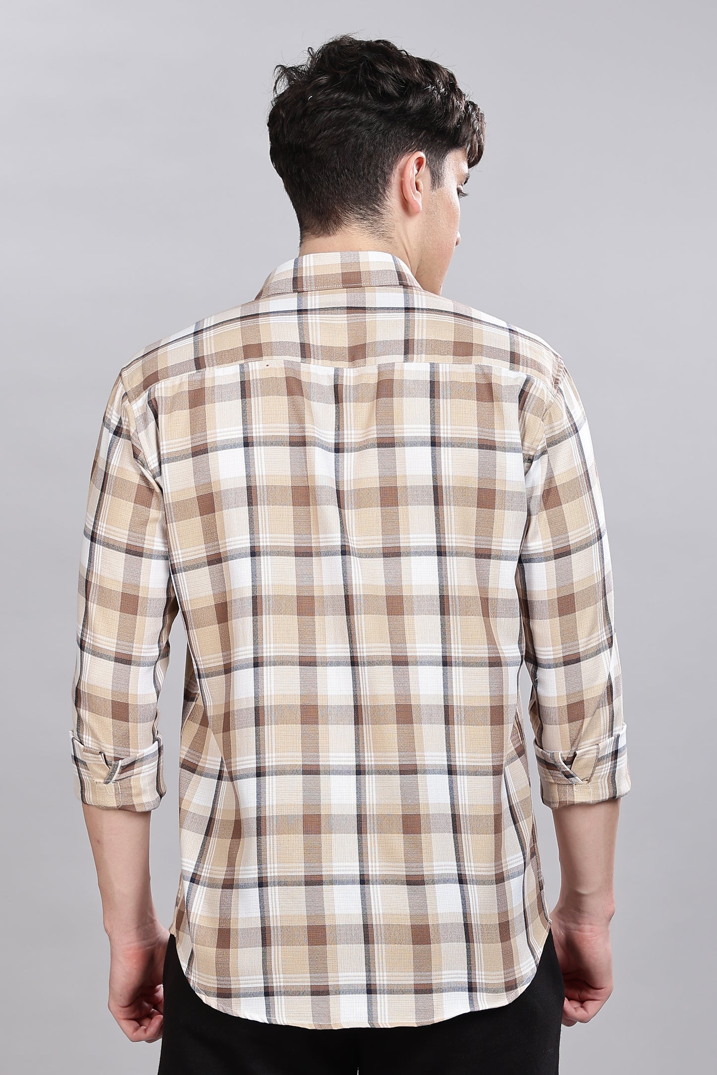 Bronze Checks Full Sleeves Shirt